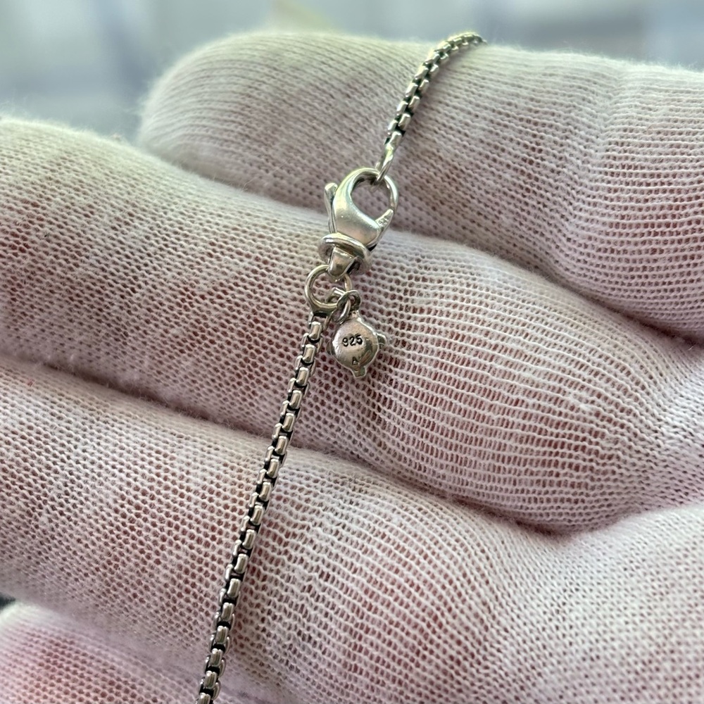 David Yurman 925 & 14k Gold Albion Pendant Necklace with Amethyst 16" - Picture 9 of 10